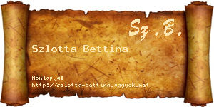 Szlotta Bettina névjegykártya