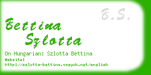 bettina szlotta business card